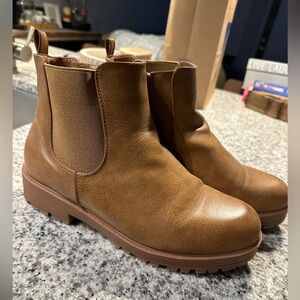 Tan Leather Chelsea Boots - 11.5 W Lane Bryant. Only worn twice!